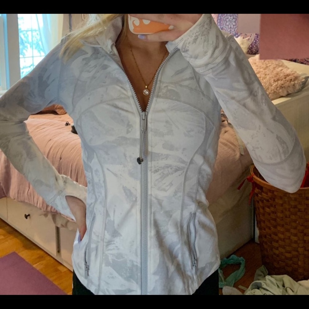 Lululemon Define Grey/White Camo Workout Jacket